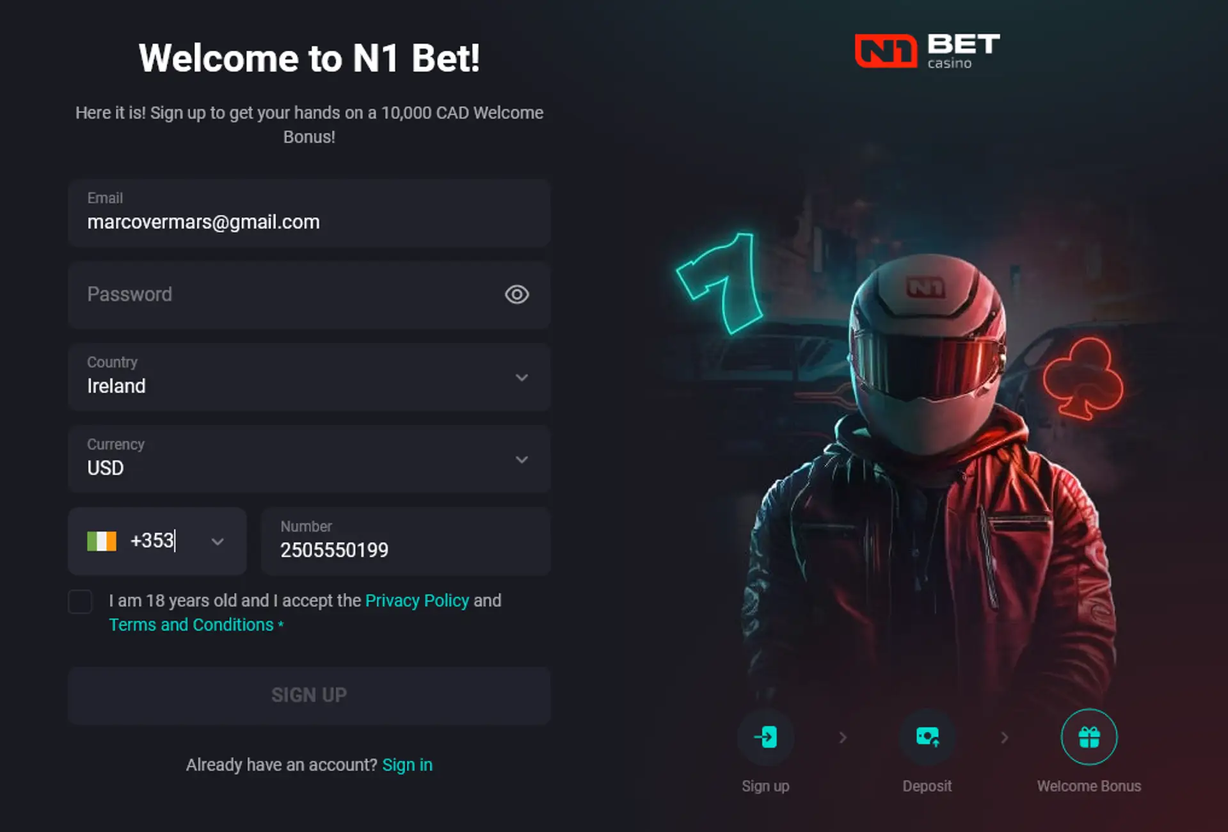 n1bet Gameplay
